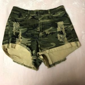 Camo Jean Shorts