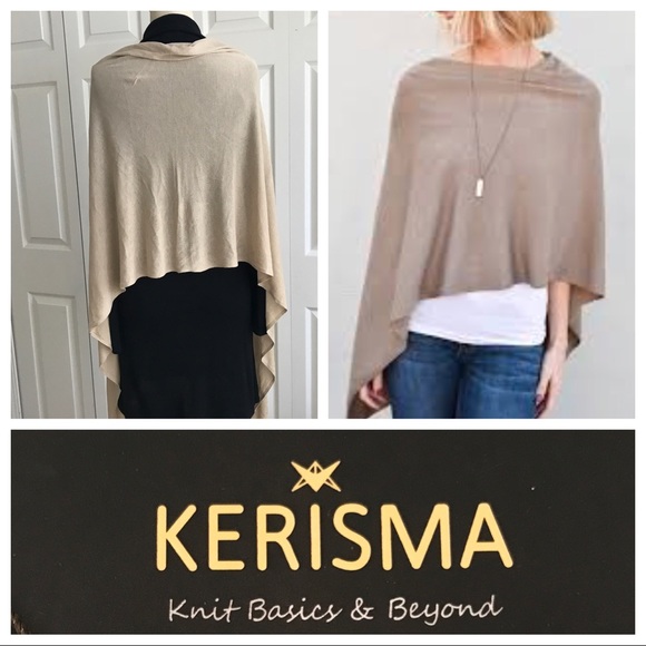 Kerisma Accessories - Kerisma Eden Sheer Poncho in tan