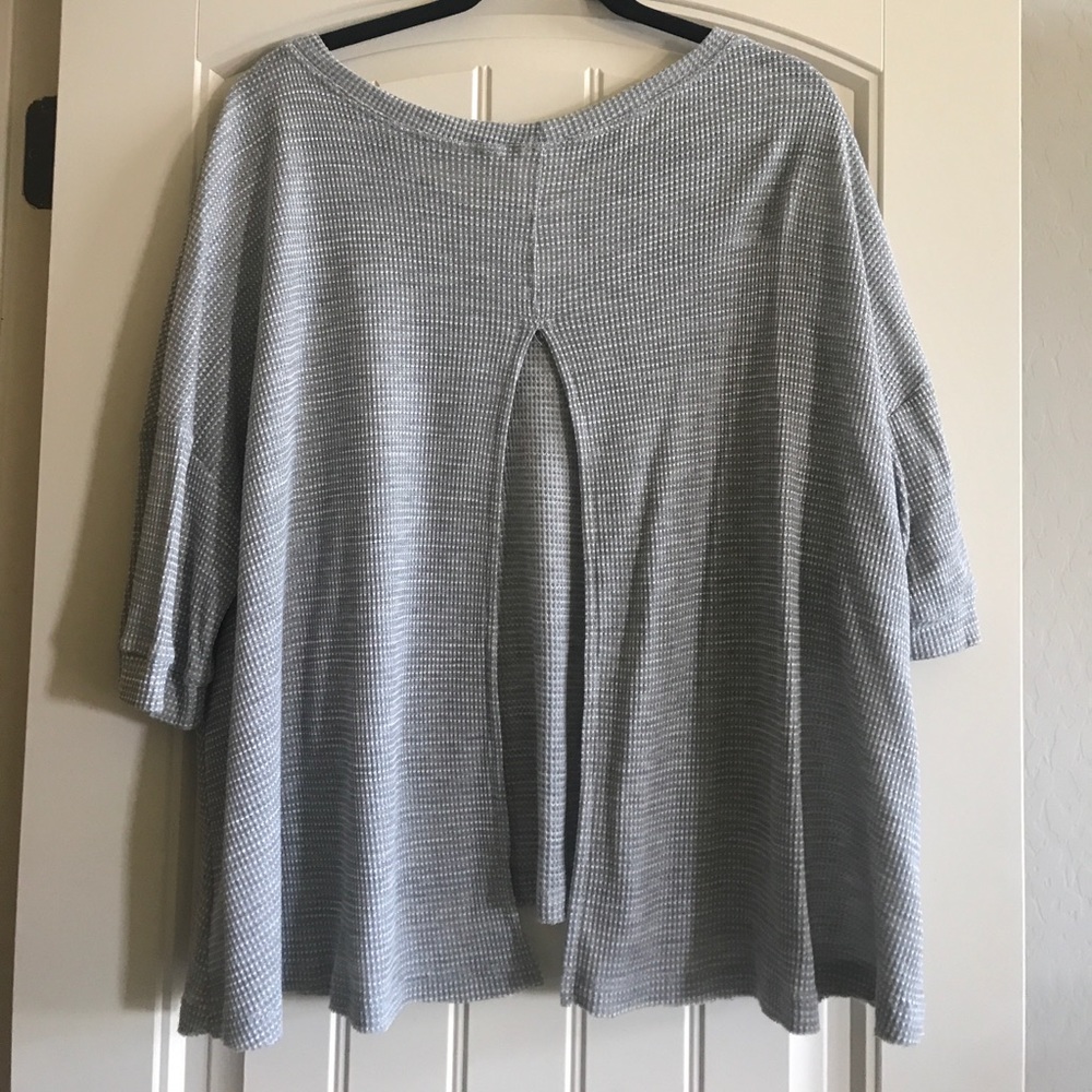 Free people Thermal split back tee