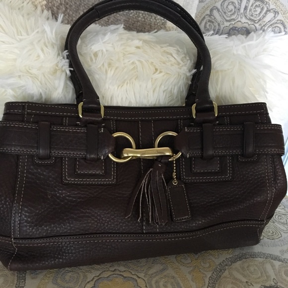 Coach Brown Leather Hand bag - Picture 1 of 4