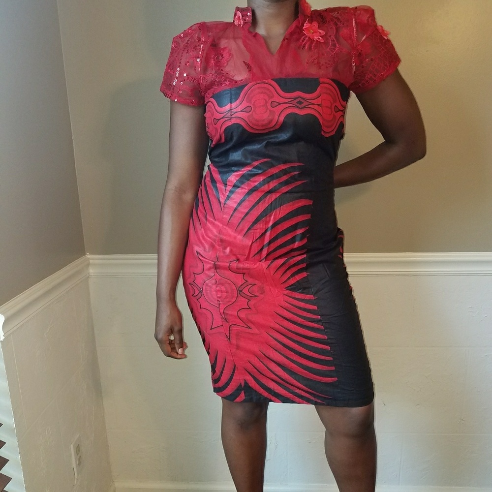 Custom made Ankara print dress
