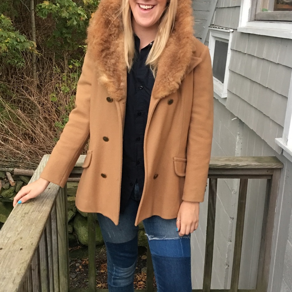 🌟SALE🌟Vintage Fur Pea Coat