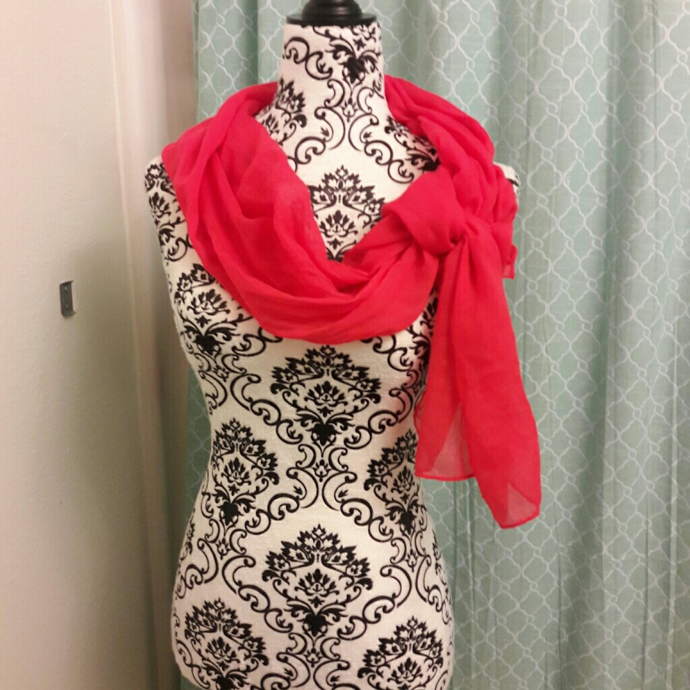 Hot red scarf