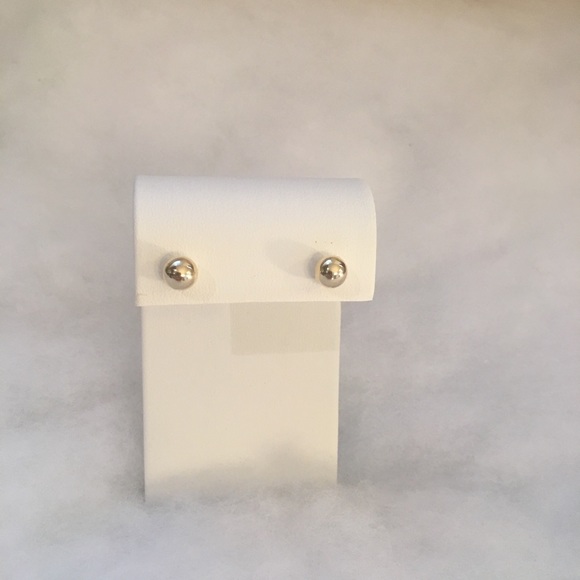 14K Gold Ball Stud Earrings - Picture 4 of 6