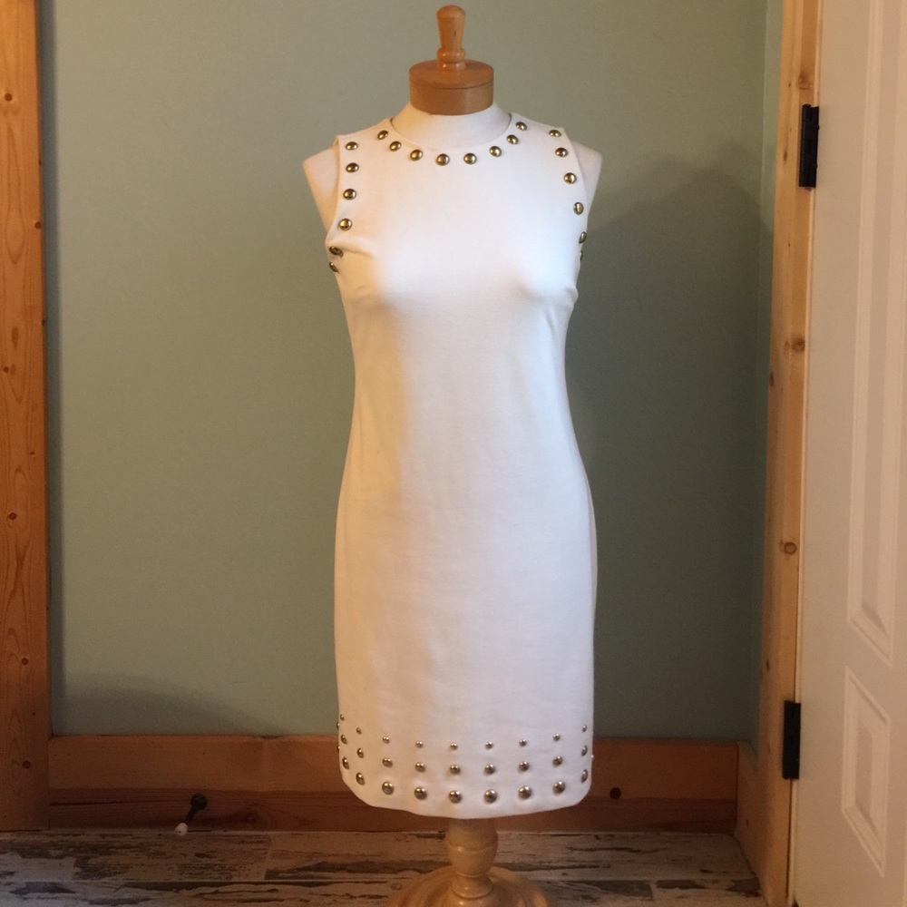 Michael Kors off white studded dress sz small