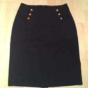 The Limited Navy pencil skirt