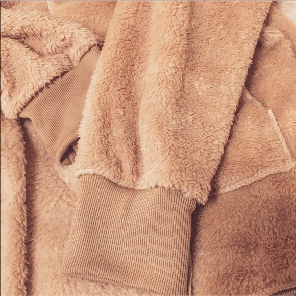 BRAND NEW SUPER CUTE FUZZY FAUX FUR FLEECE COAT - Picture 6 of 8