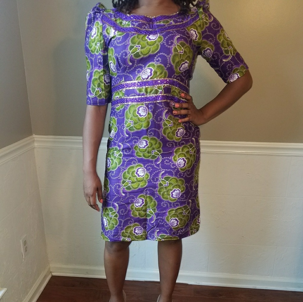 Custom made Ankara print dress