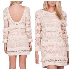 Volcom knitted fringe sweater tunic/dress