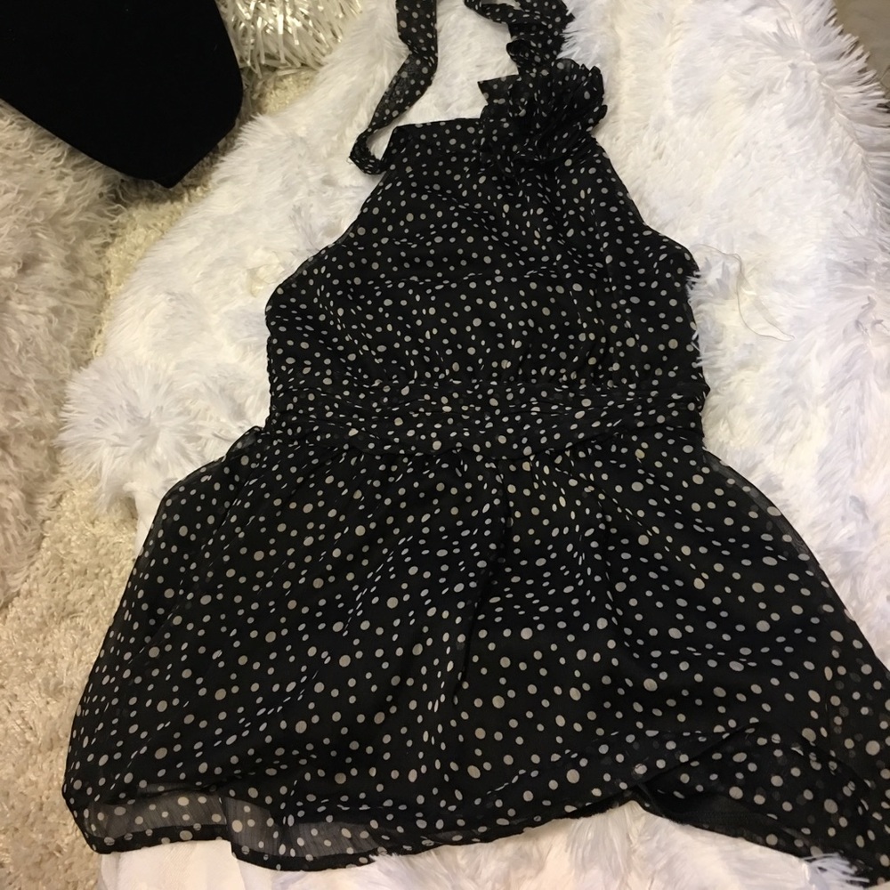 🇺🇸Have&Have black creamishtaupedots Halter