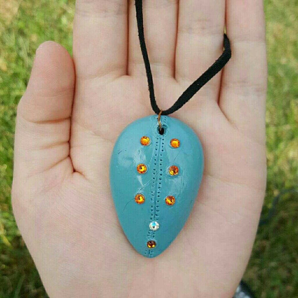 Handmade Swavorski Crystal Polymer Clay Necklace