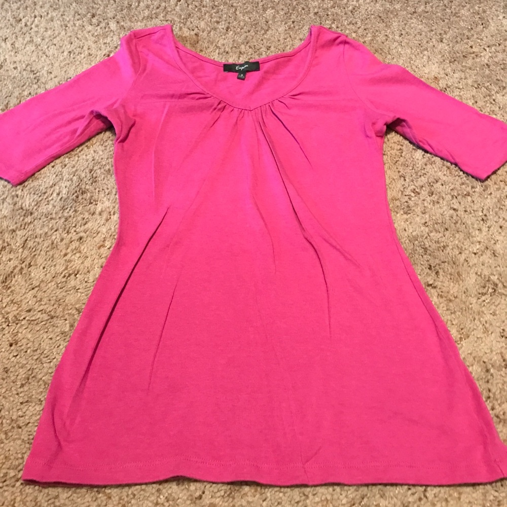 GUC Express 3/4 sleeve pink top