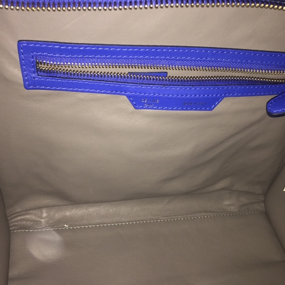 Celine Mini Luggage Bag Cobalt Blue Suede - Picture 6 of 6