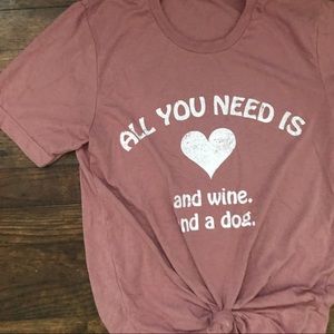 Wine and Dog Tee