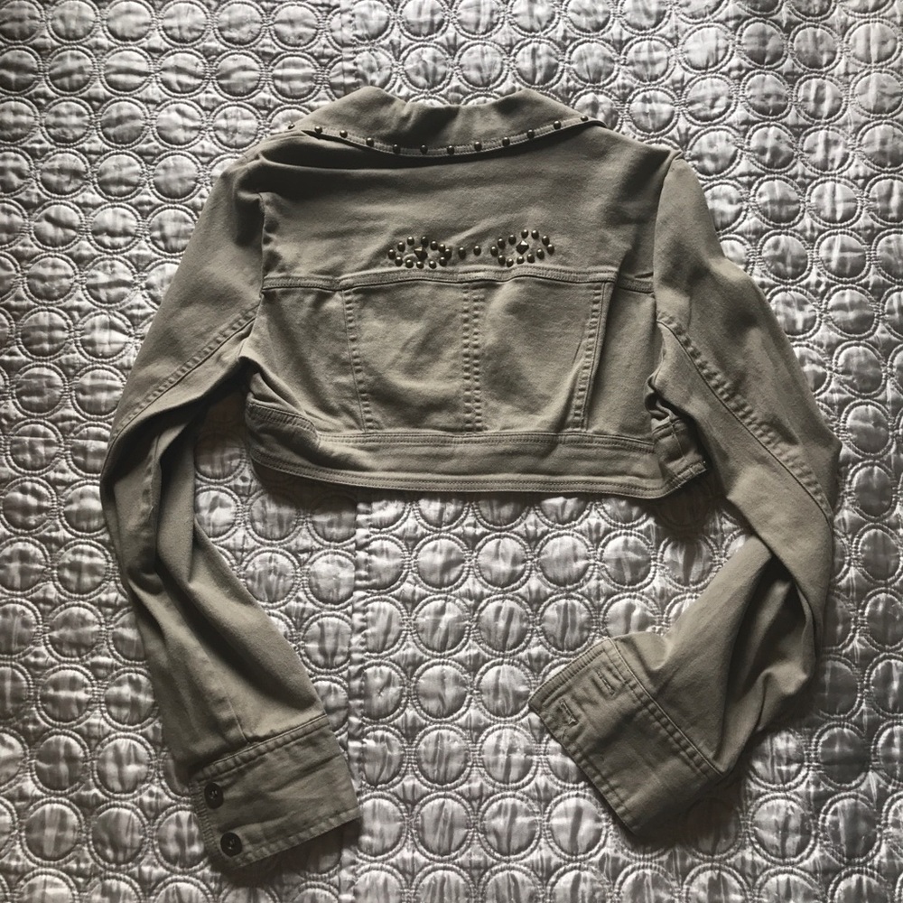 Cute Military Style Crop Jacket