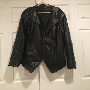 Black leather jacket