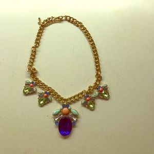 Gold, Multi-Colored Chunky Necklace