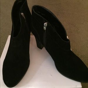 Black suede ankle boots