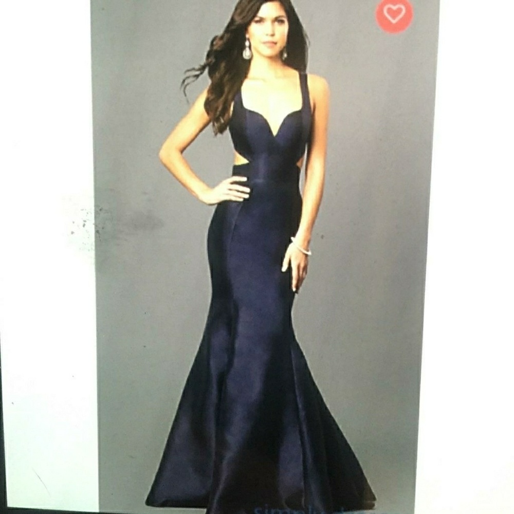 Jovani Navy Blue Mermaid Gown