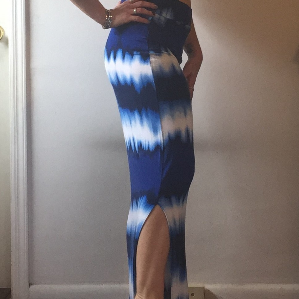 Long tie dyed skirt