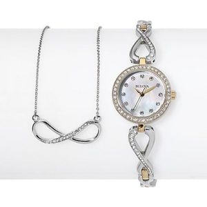 NEVER WORN Bulova Watch & Necklace Set