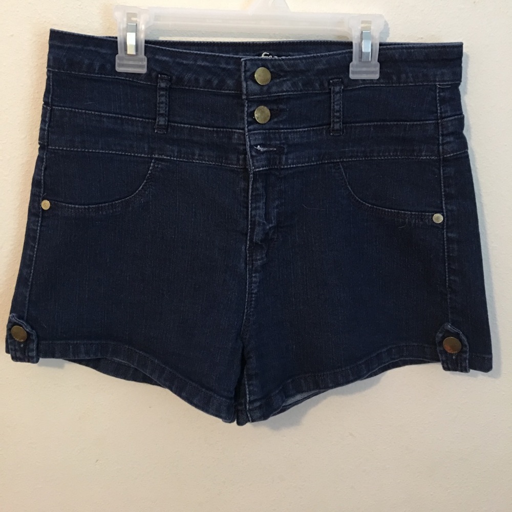 High waist denim shorts