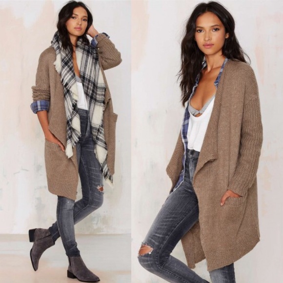 NASTY Gal Warmin' Up Drape Cardigan - Picture 2 of 4