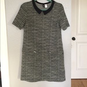 Black and white collared dress