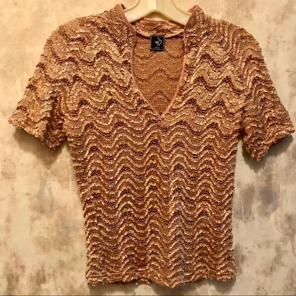 Gold textured top