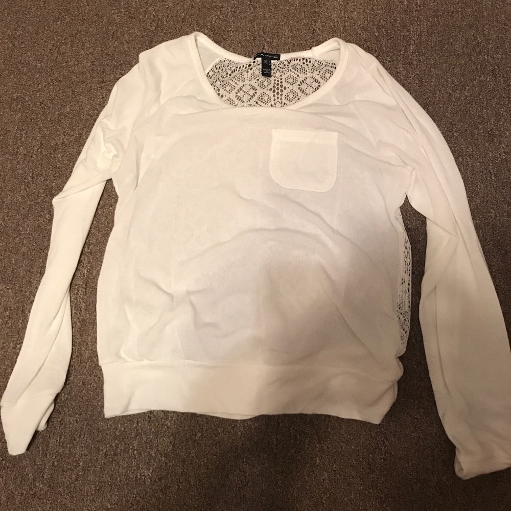 Long sleeved white shirt. Dress or casual.
