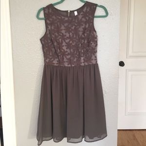 Grey flower dress