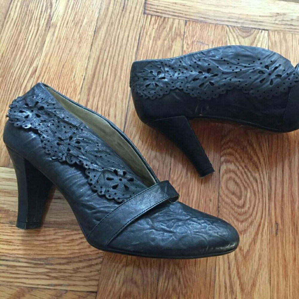 Black Leather Heels from Office