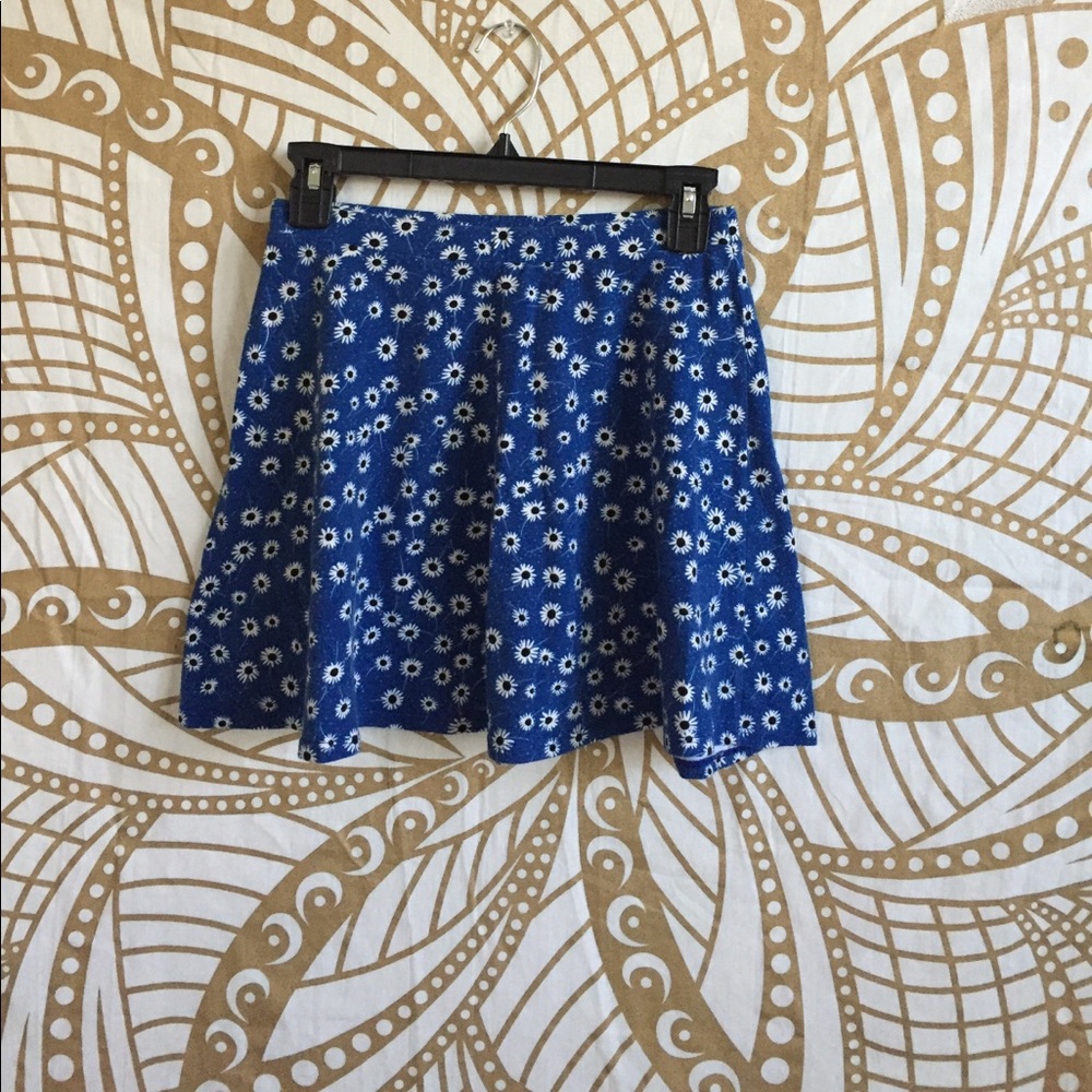 Blue Daisy Skater Skirt