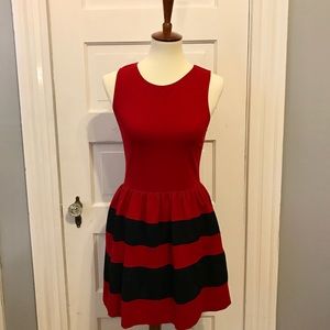 Love Ady Teacup Dress Red Black New Girl Zooey
