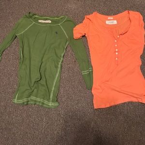 Abercrombie and Fitch shirts. Barely worn.