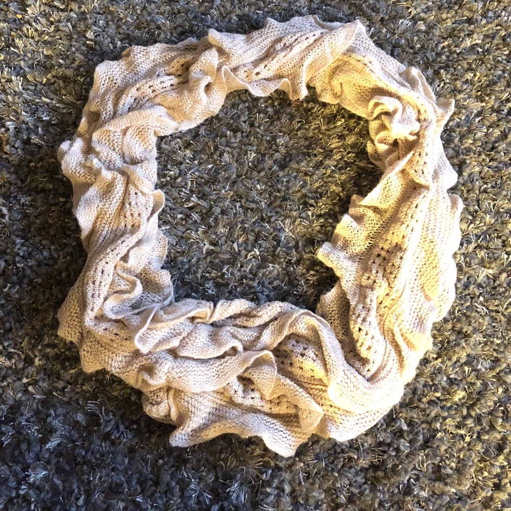Beige infinity scarf