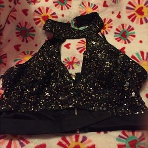 Sequin crop top