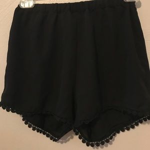 Brandy Melville Black Flounce Romper Shorts