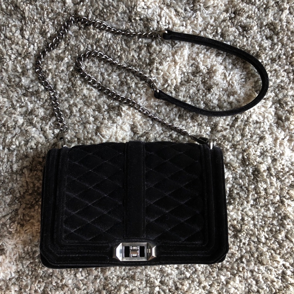 Rebecca Minkoff - Black velvet love crossbody