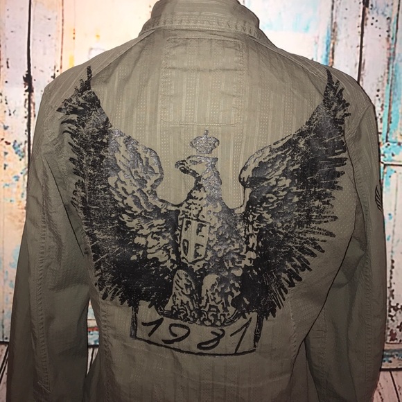 Guess Other - GUESS~Graphic Military Button Down Casual Shirt~S