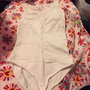 White lace bodysuit