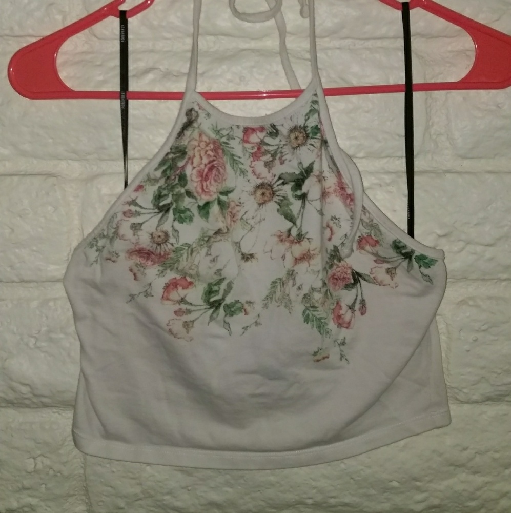 Forever 21 Floral Print Halter Top