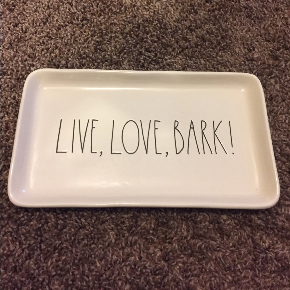 Rae Dunn. LIVE, LOVE, BARK! tray