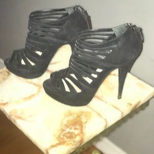 Miu Miu suede strappy stilettos