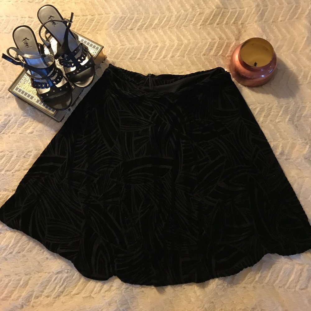 Black Velvet Circle Skirt