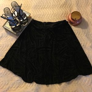 Black Velvet Circle Skirt