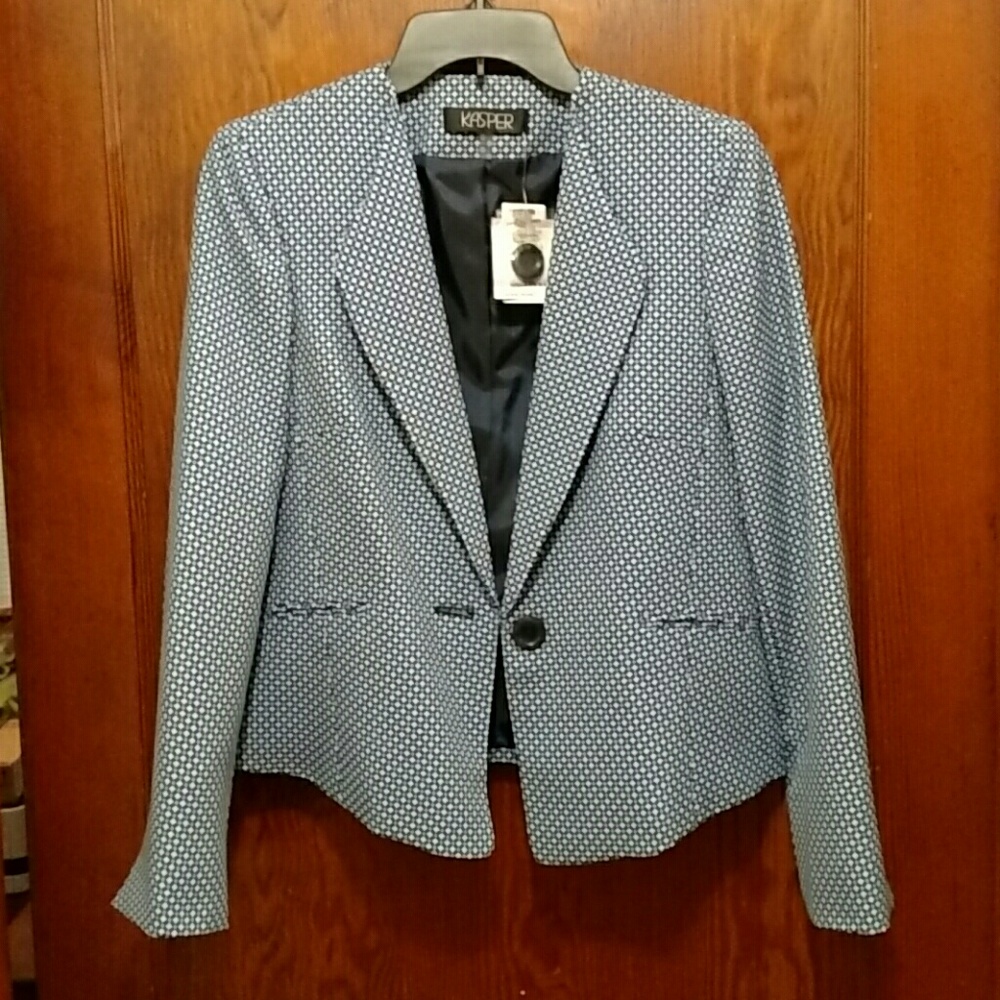NWT Kasper blue and navy jacket
