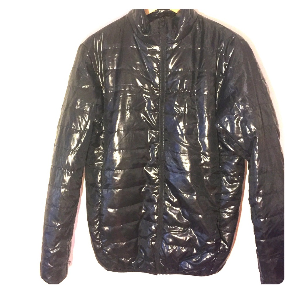 Black Shiny Puffer Jacket