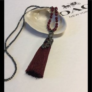 Marquesinas and Red Aventurine. Long Necklace