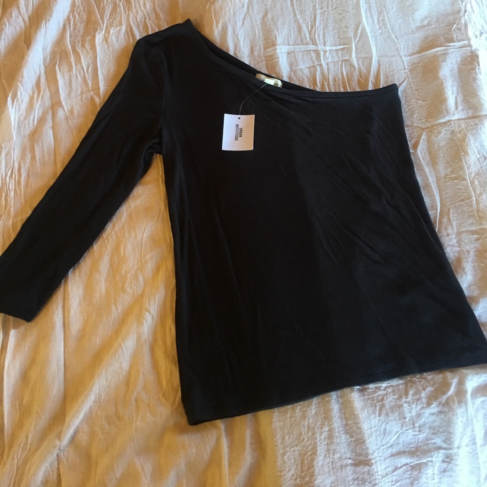 Black half sleeve top. New from Urban Outfitters!